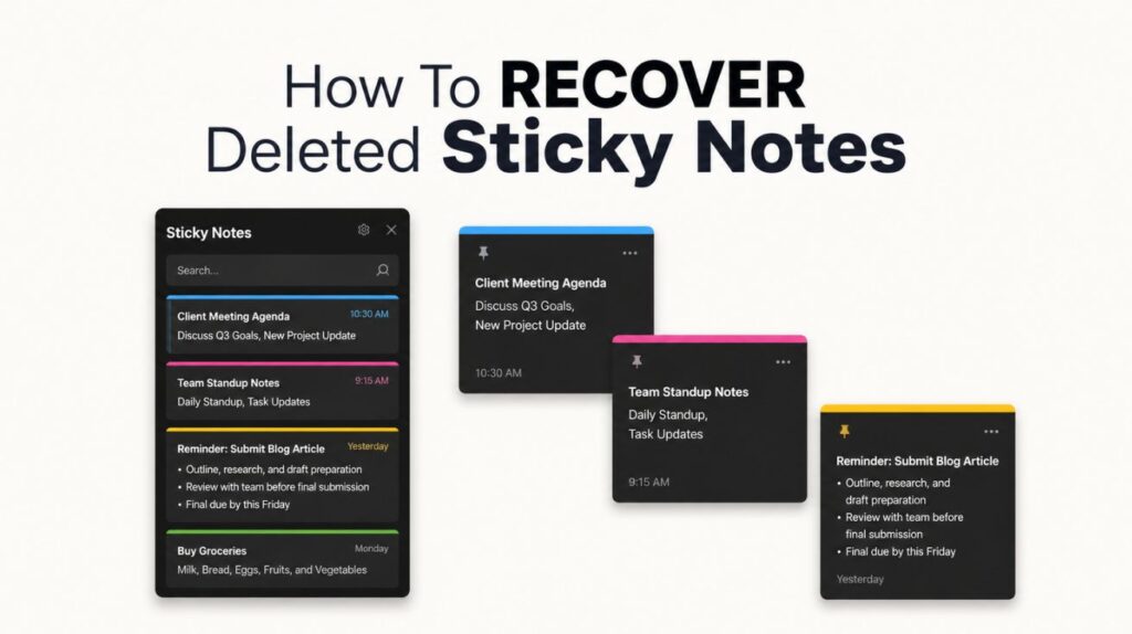 How To Recover Lost Sticky Notes On Windows?